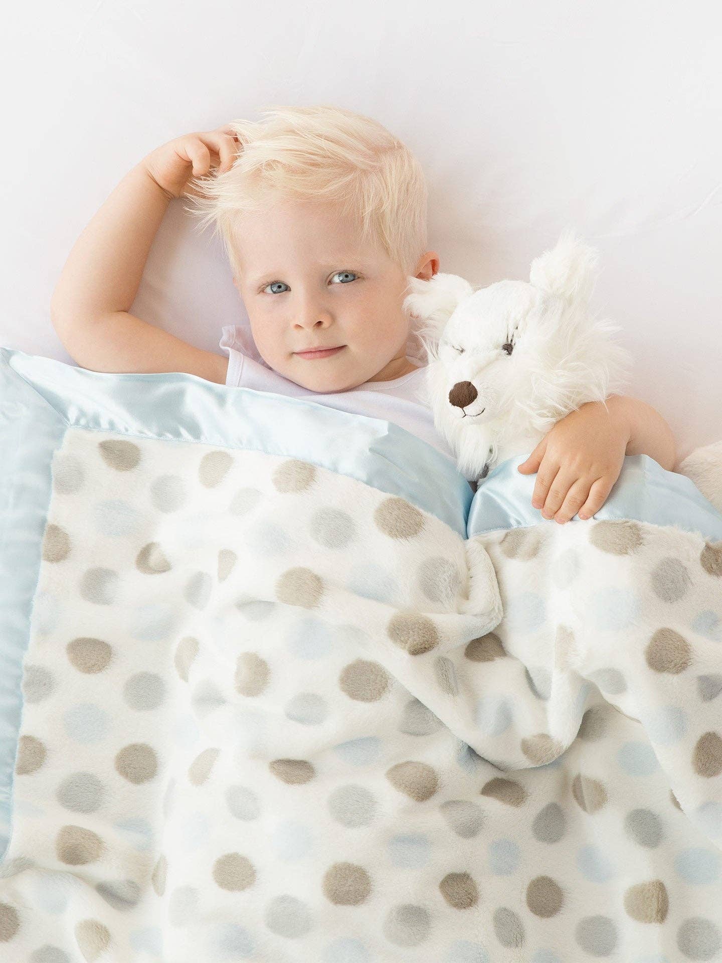 Luxe™ Dot Baby Boy & Toddler Blanket (29" x 35")