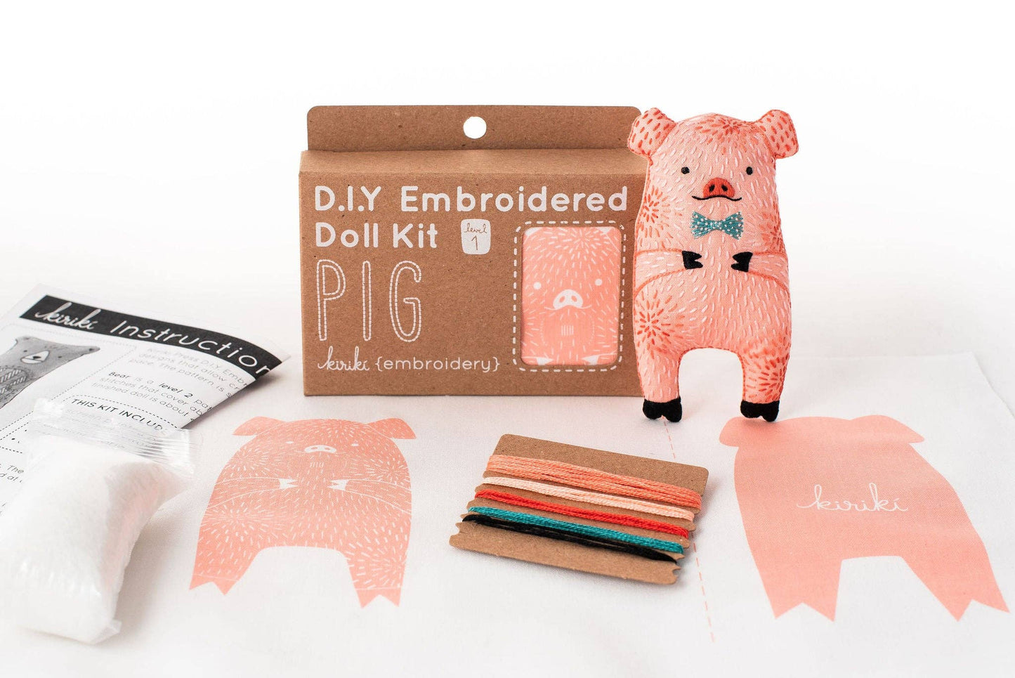 Pig Embroidery Kit | Kiriki Press