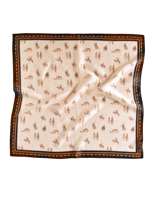 Saddle Club Silk Western Wild Rag Scarf | Eco-Friendly Cowgirl Accessory | Tirzah