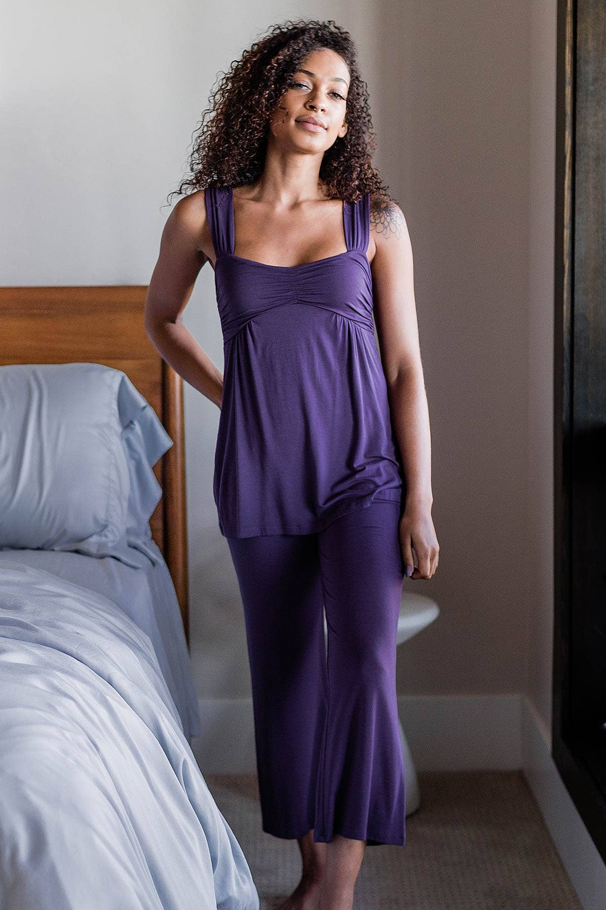 Cleo Babydoll Bamboo Pajama Set | Yala