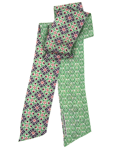 Florence Green Silk Headband | Les Belles Vagabondes