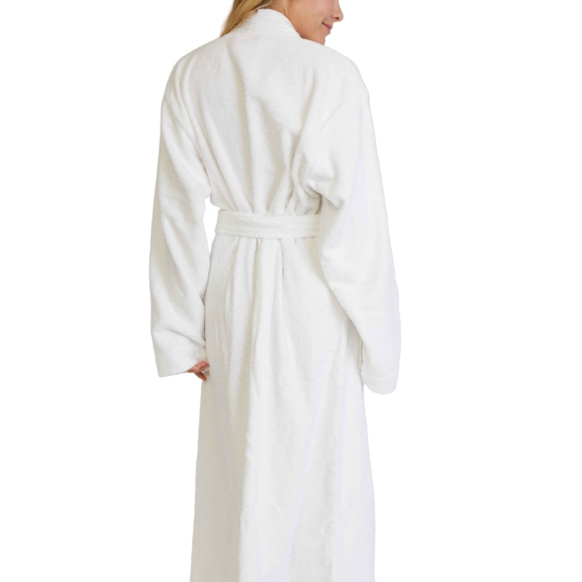 Turkish cotton terry cloth pleated bathrobe