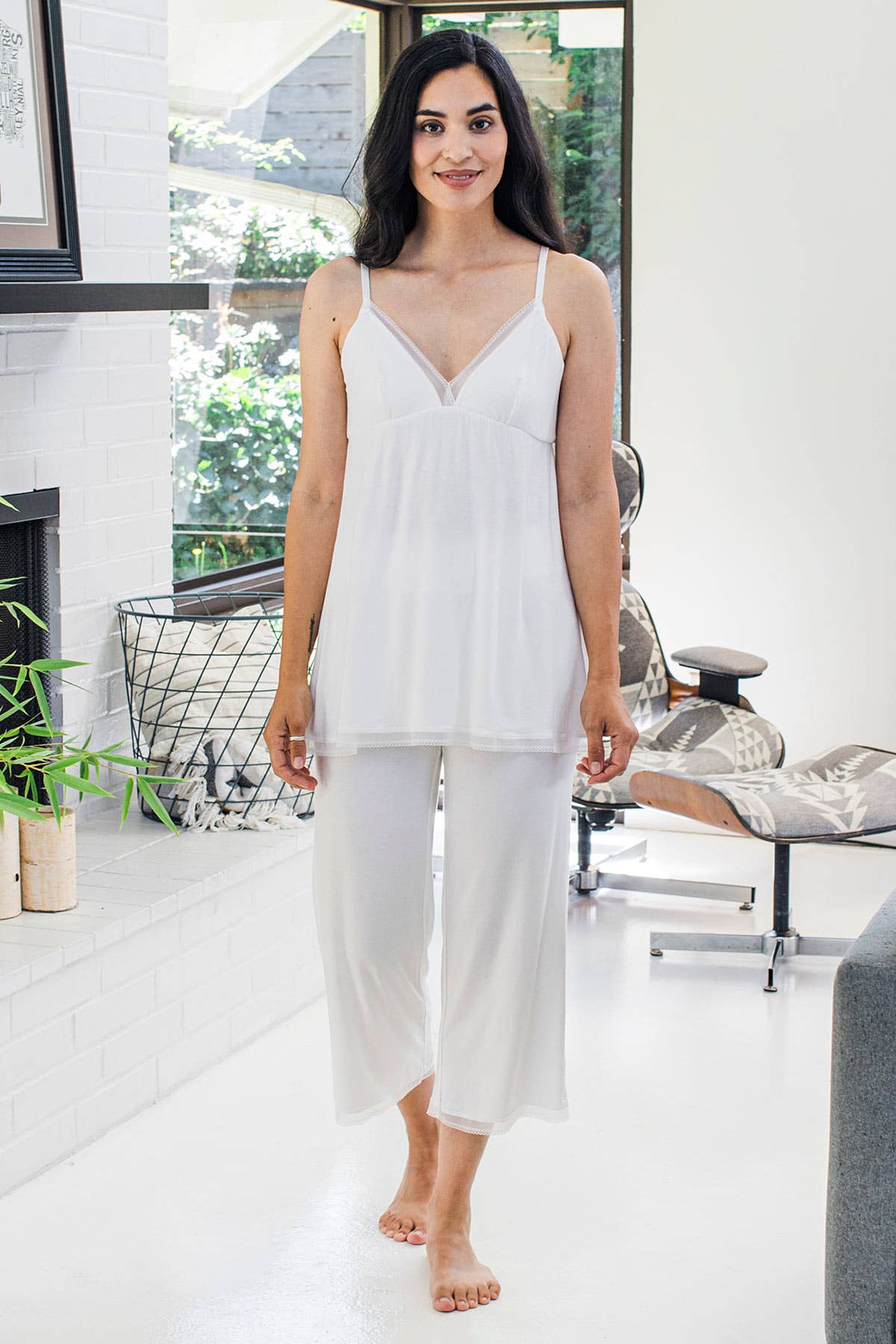 Iris Lace Bamboo Pajama Set | Yala