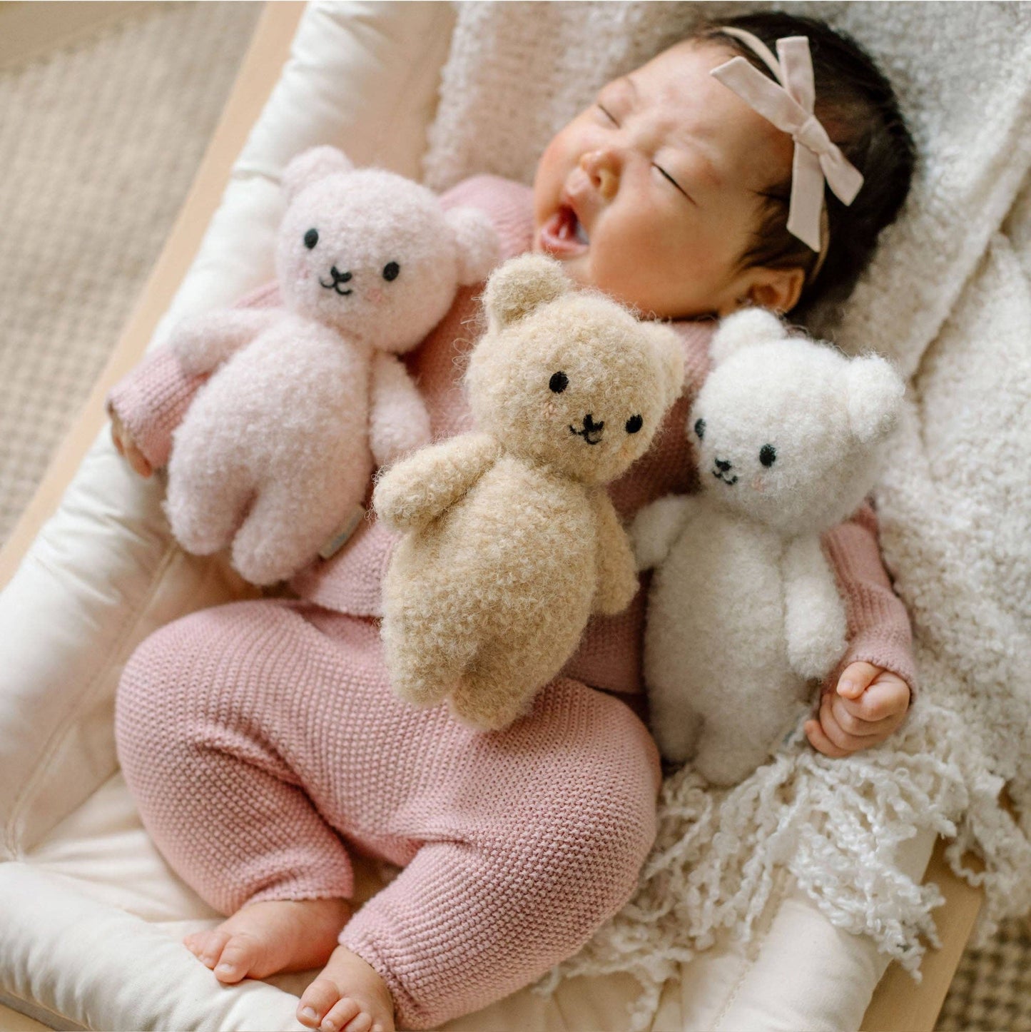 Baby Bouclé Bear in Honey | Cuddle + Kind