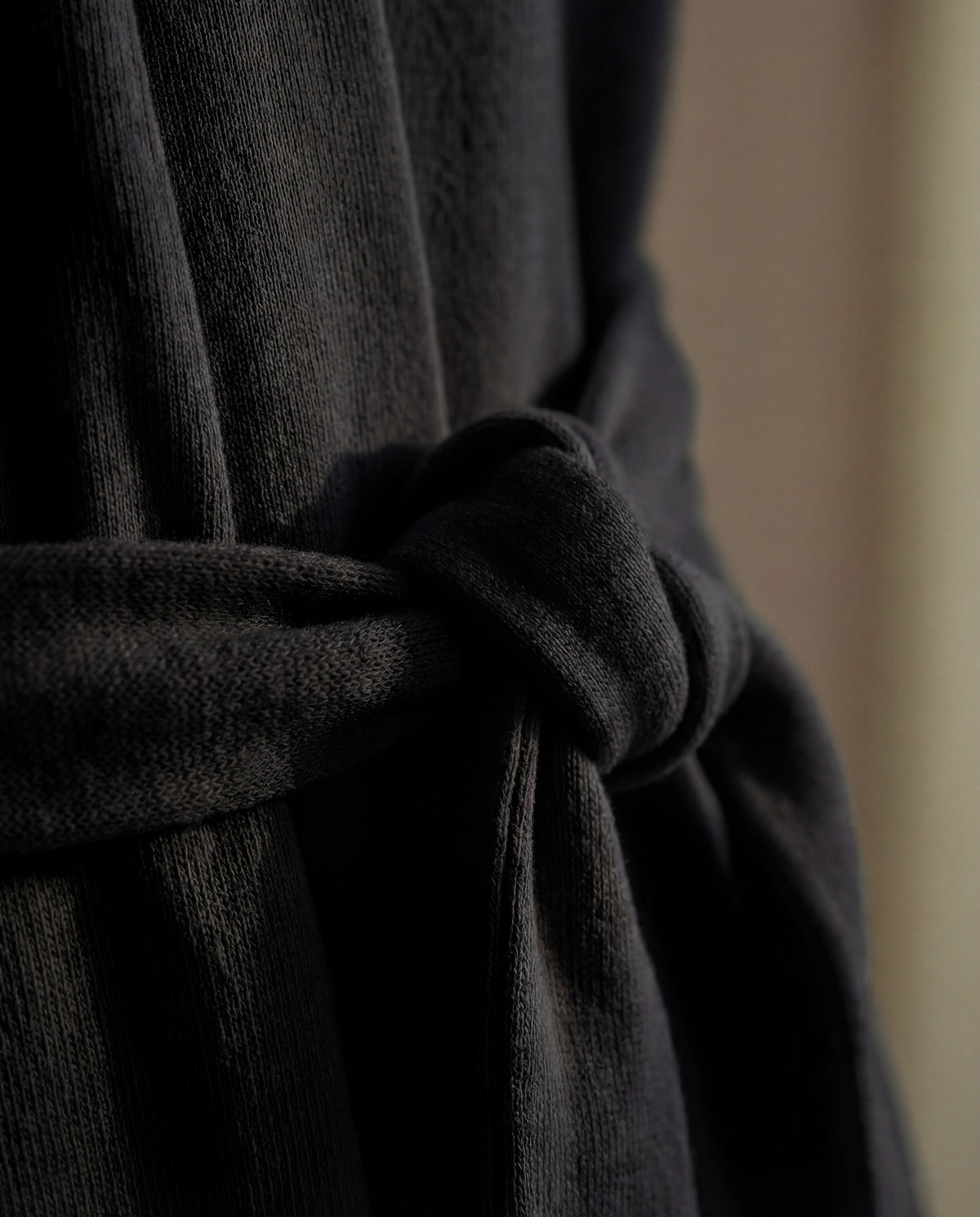 Organic cotton knitted kimono robe