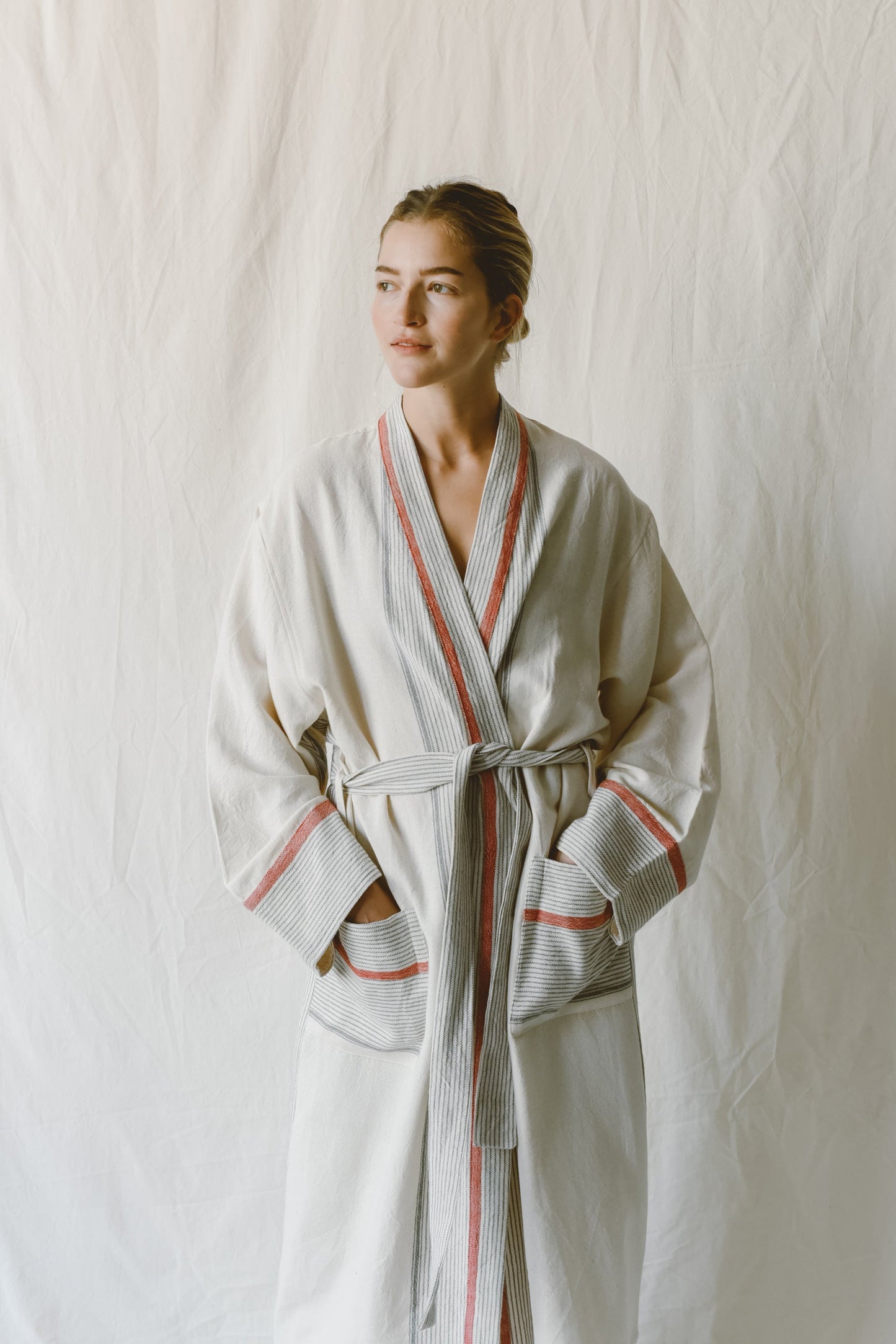 Ivory Cherry Tribeca Long Bathrobe | Home & Loft