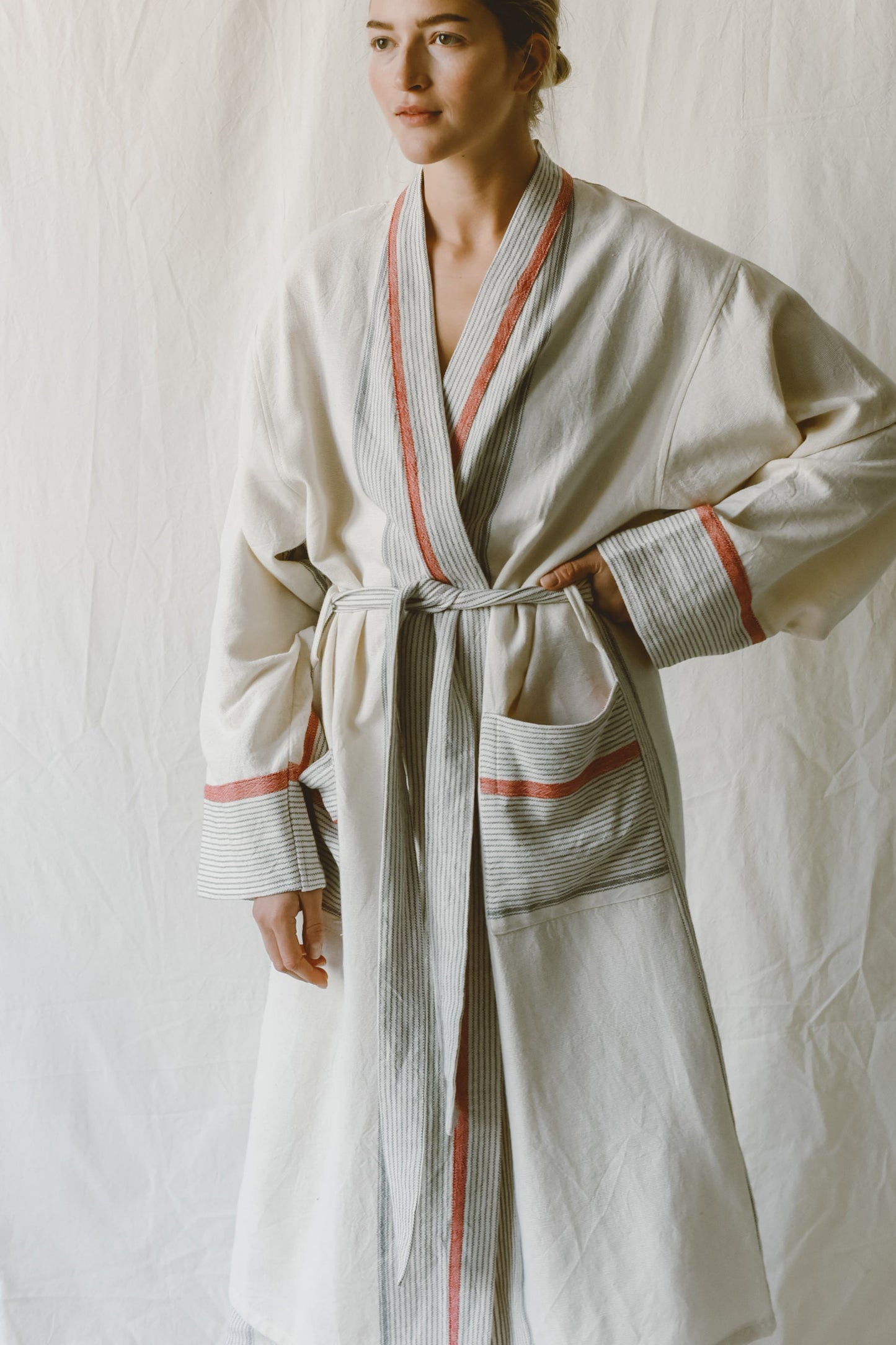 Ivory Cherry Tribeca Long Bathrobe | Home & Loft