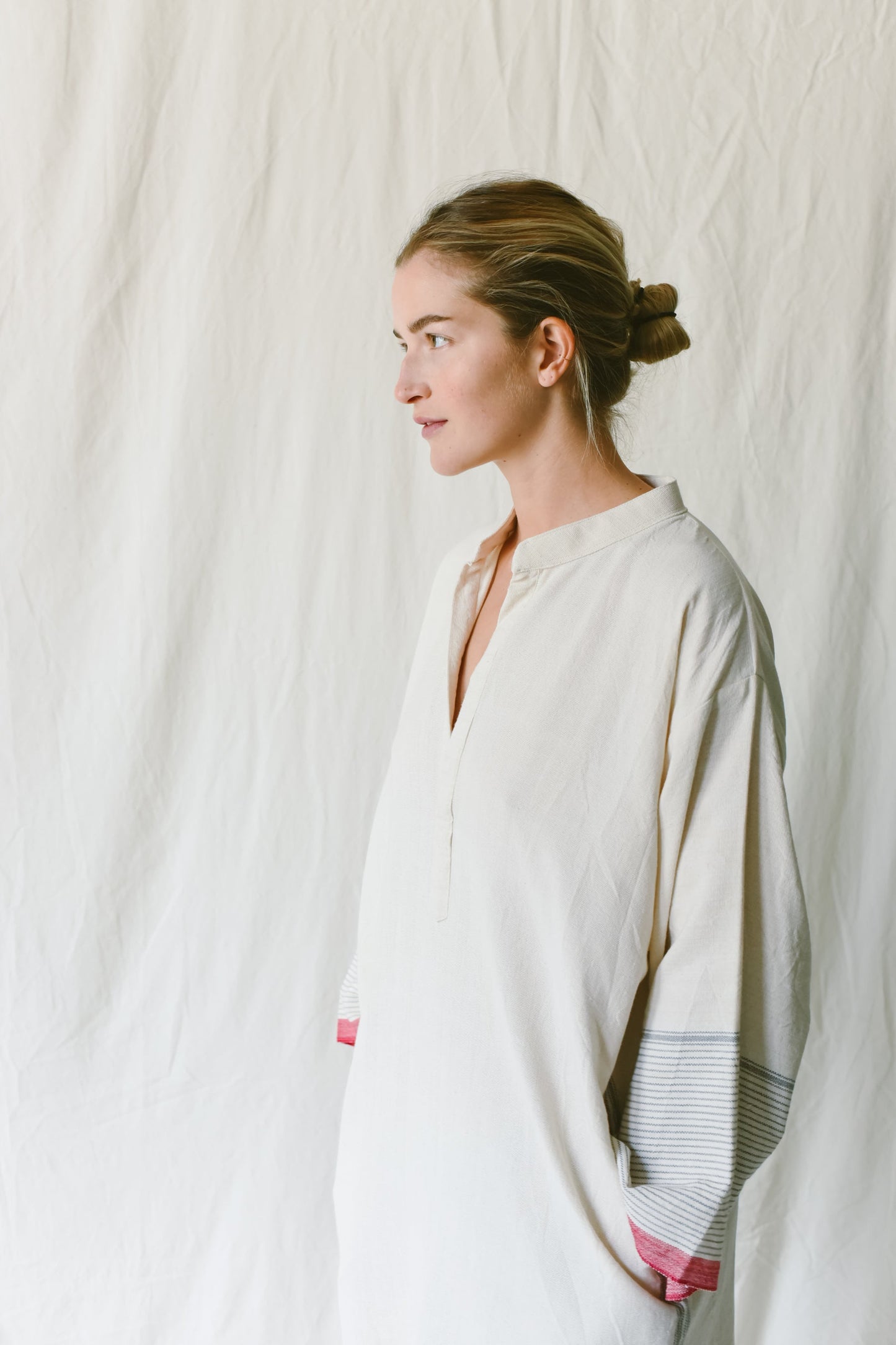 Ivory Cherry Tribeca Long Sleeve Maxi Kaftan | Home & Loft