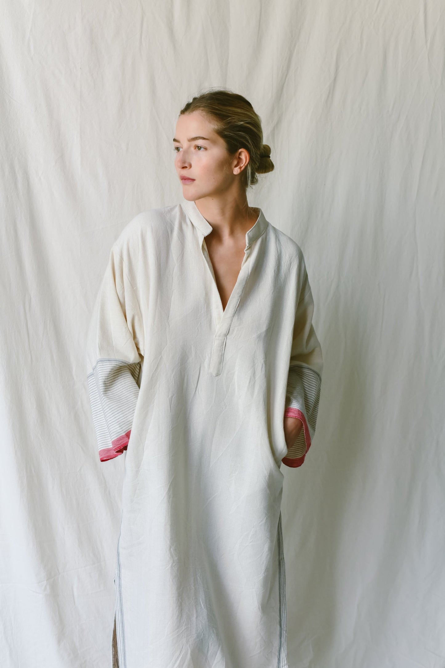 Ivory Cherry Tribeca Long Sleeve Maxi Kaftan | Home & Loft