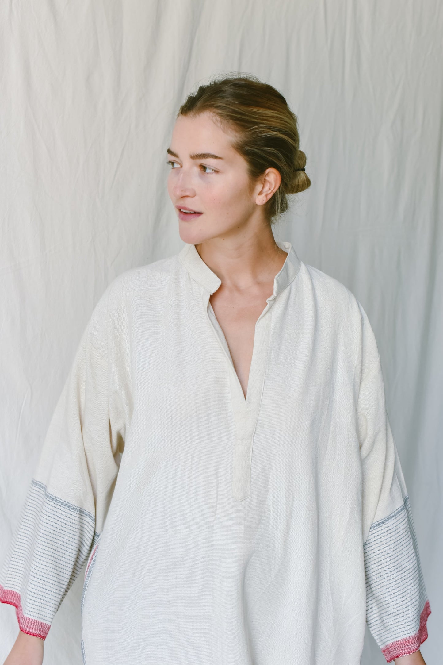 Ivory Cherry Tribeca Long Sleeve Maxi Kaftan | Home & Loft