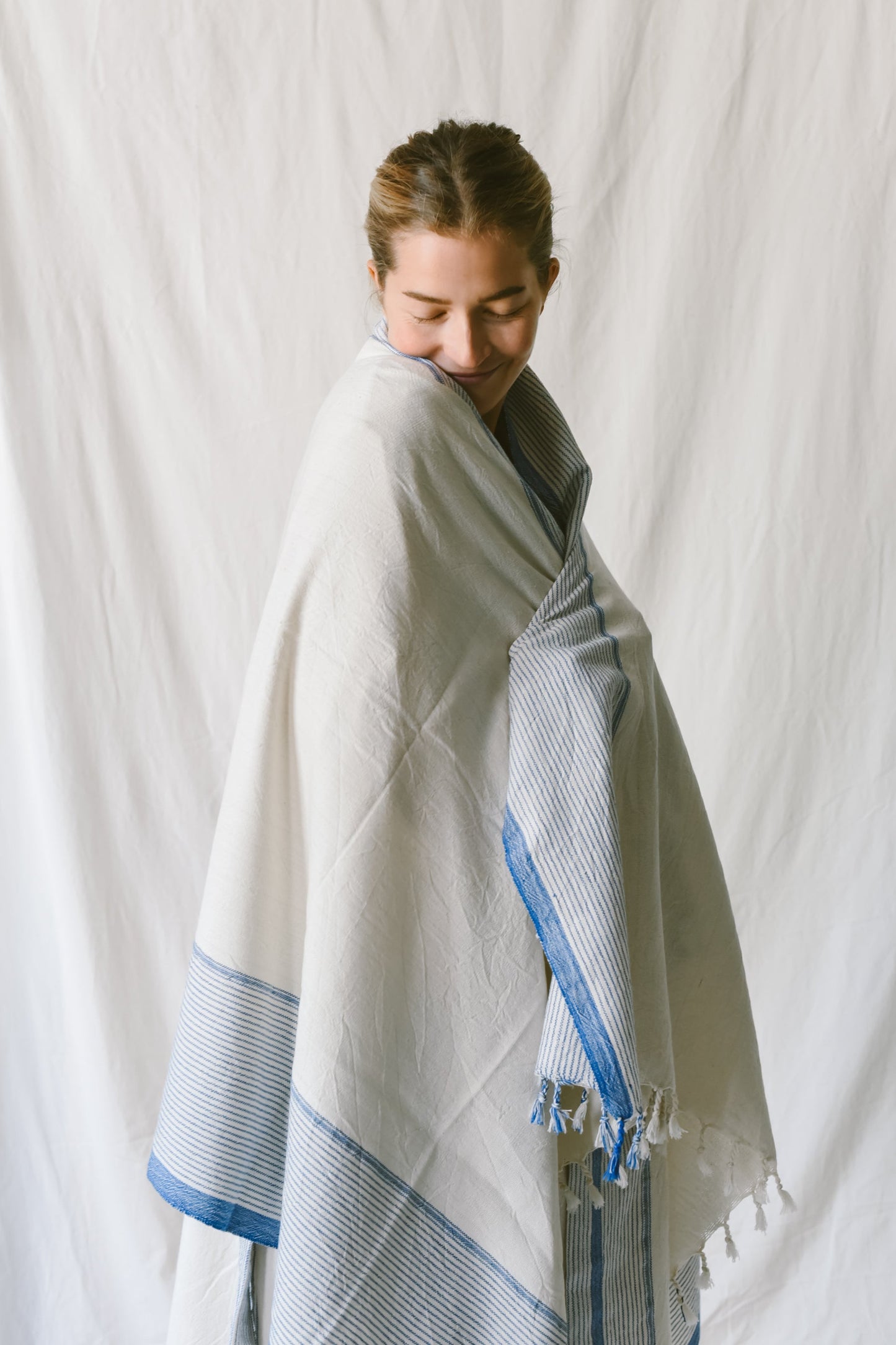 Ivory Blue Tribeca Towel | Home & Loft