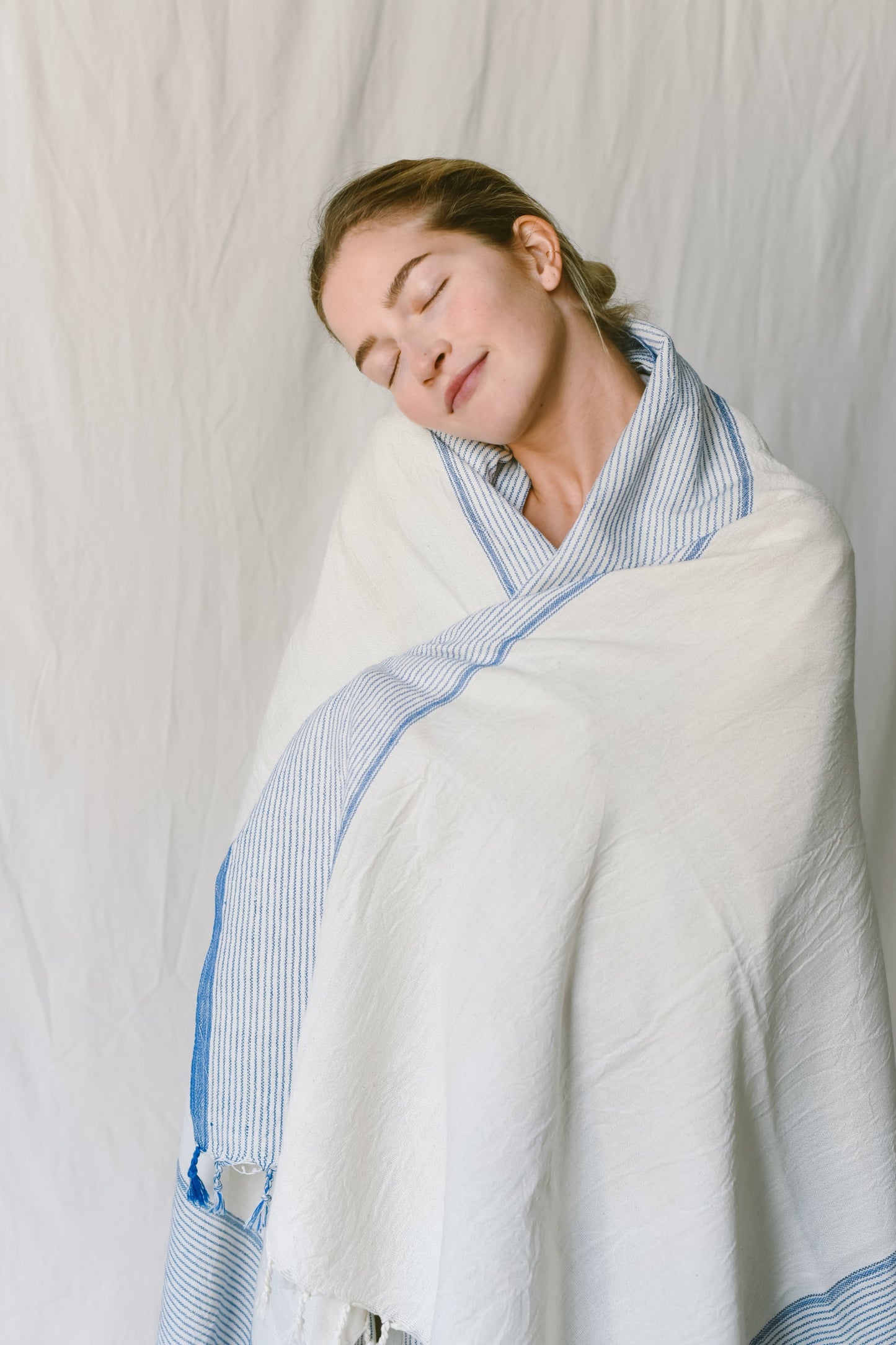 Ivory Blue Tribeca Towel | Home & Loft
