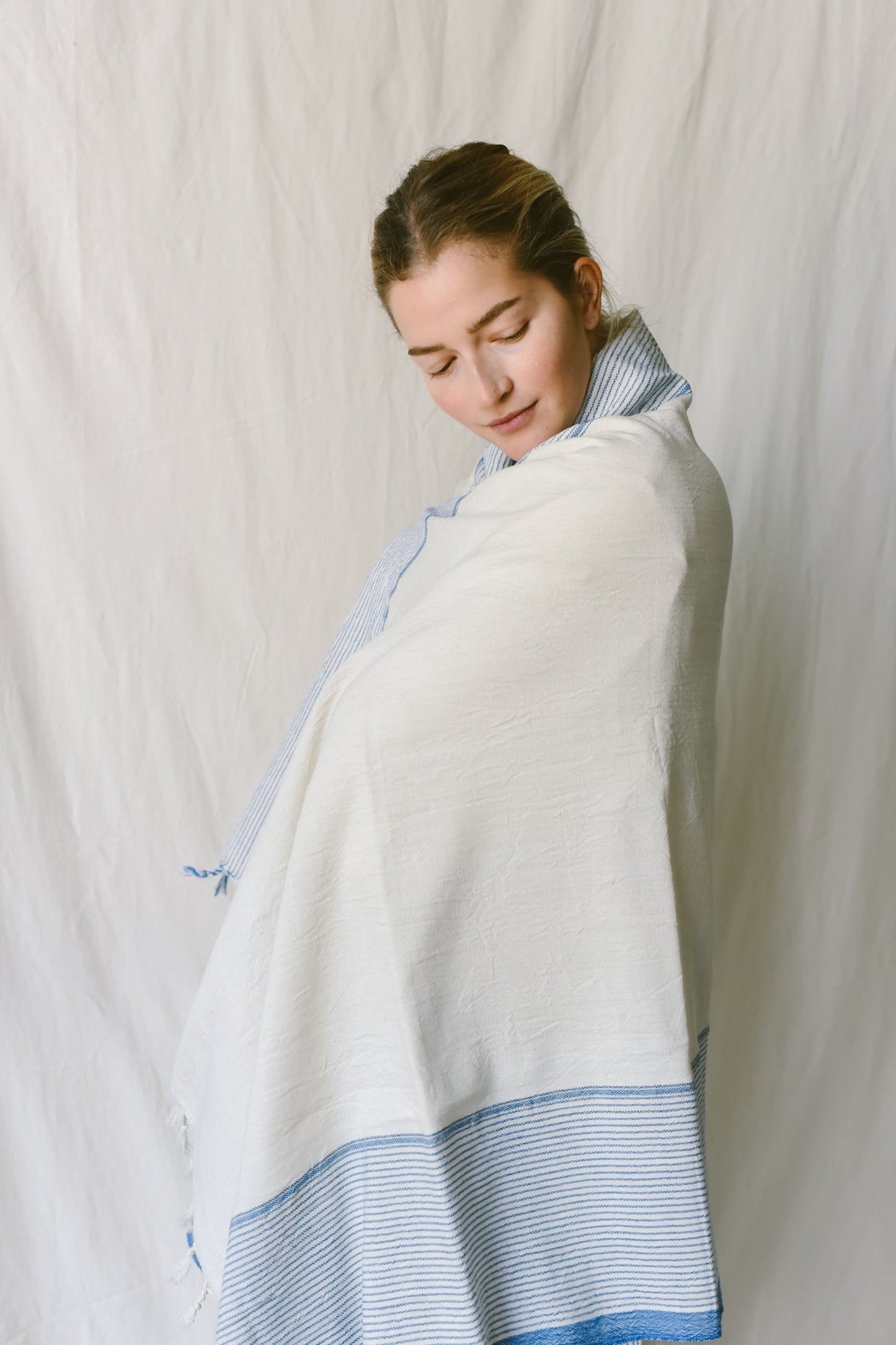 Ivory Blue Tribeca Towel | Home & Loft
