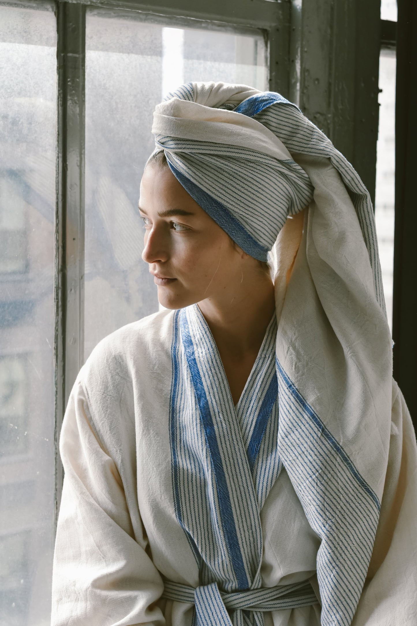 Ivory Blue Tribeca Towel | Home & Loft
