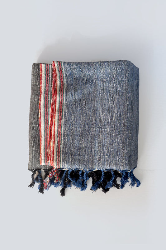 Aegean Charcoal Denim Tonal Towel | Home & Loft