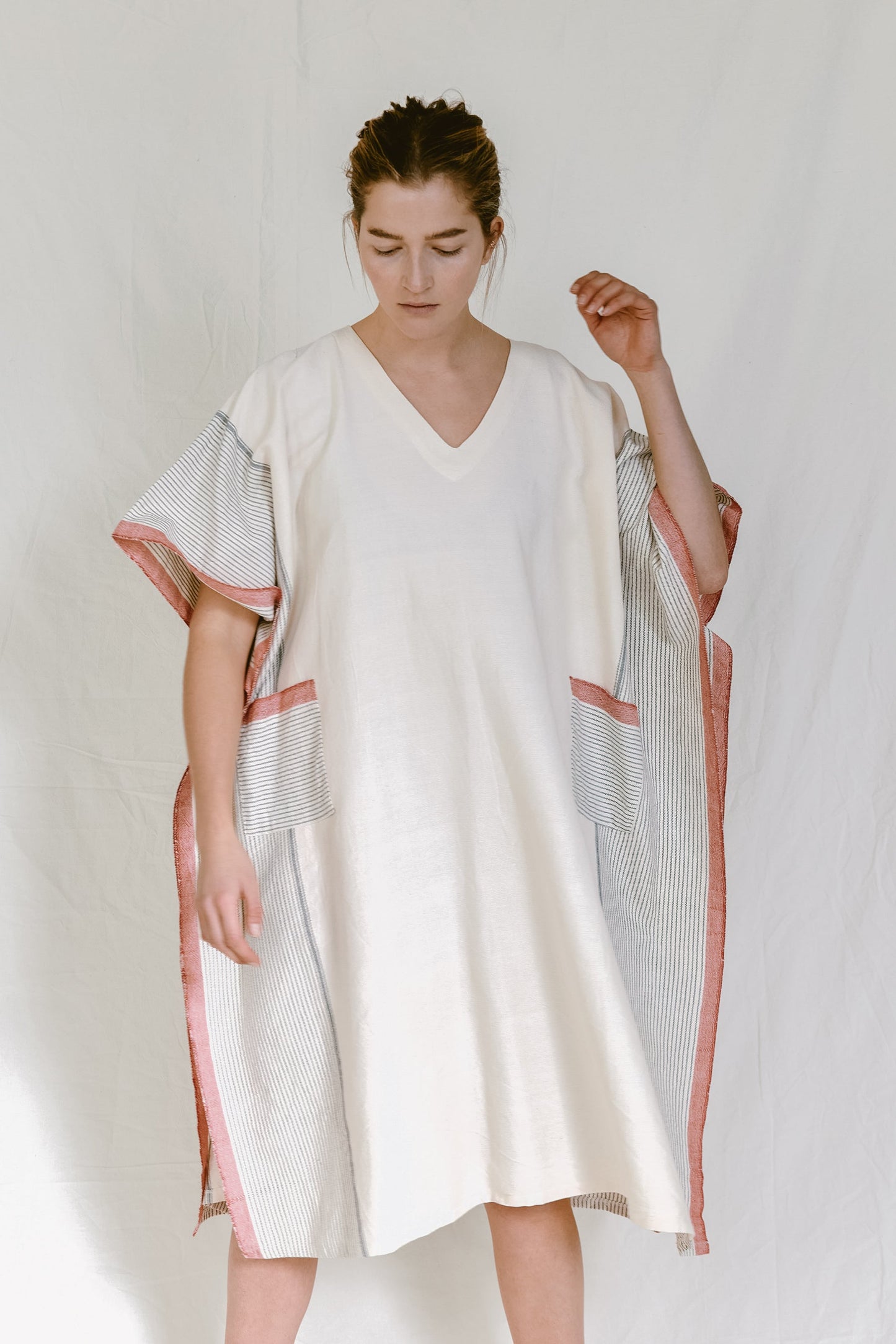 Ivory Cherry Tribeca V-Neck Kaftan | Home & Loft