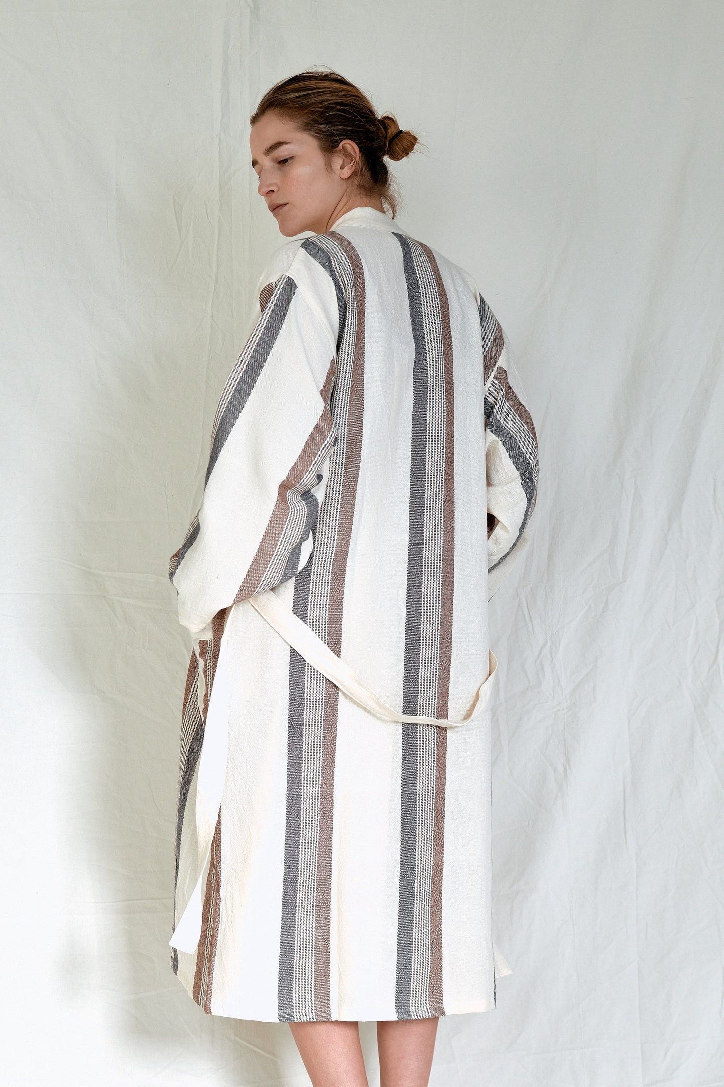 Brown Cream Nomad Long Bathrobe | Home & Loft