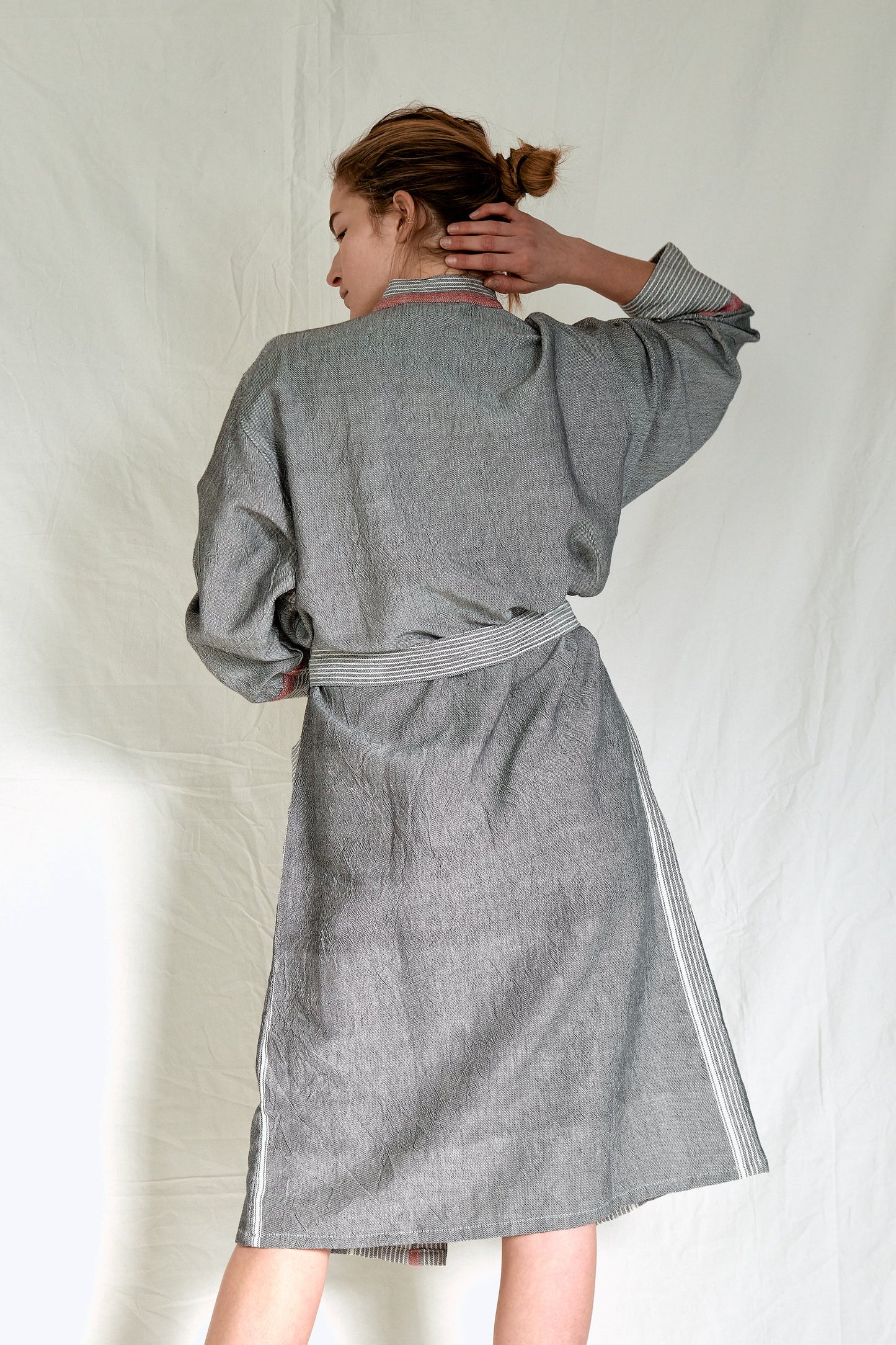 Charcoal Tribeca Long Bathrobe | Home & Loft