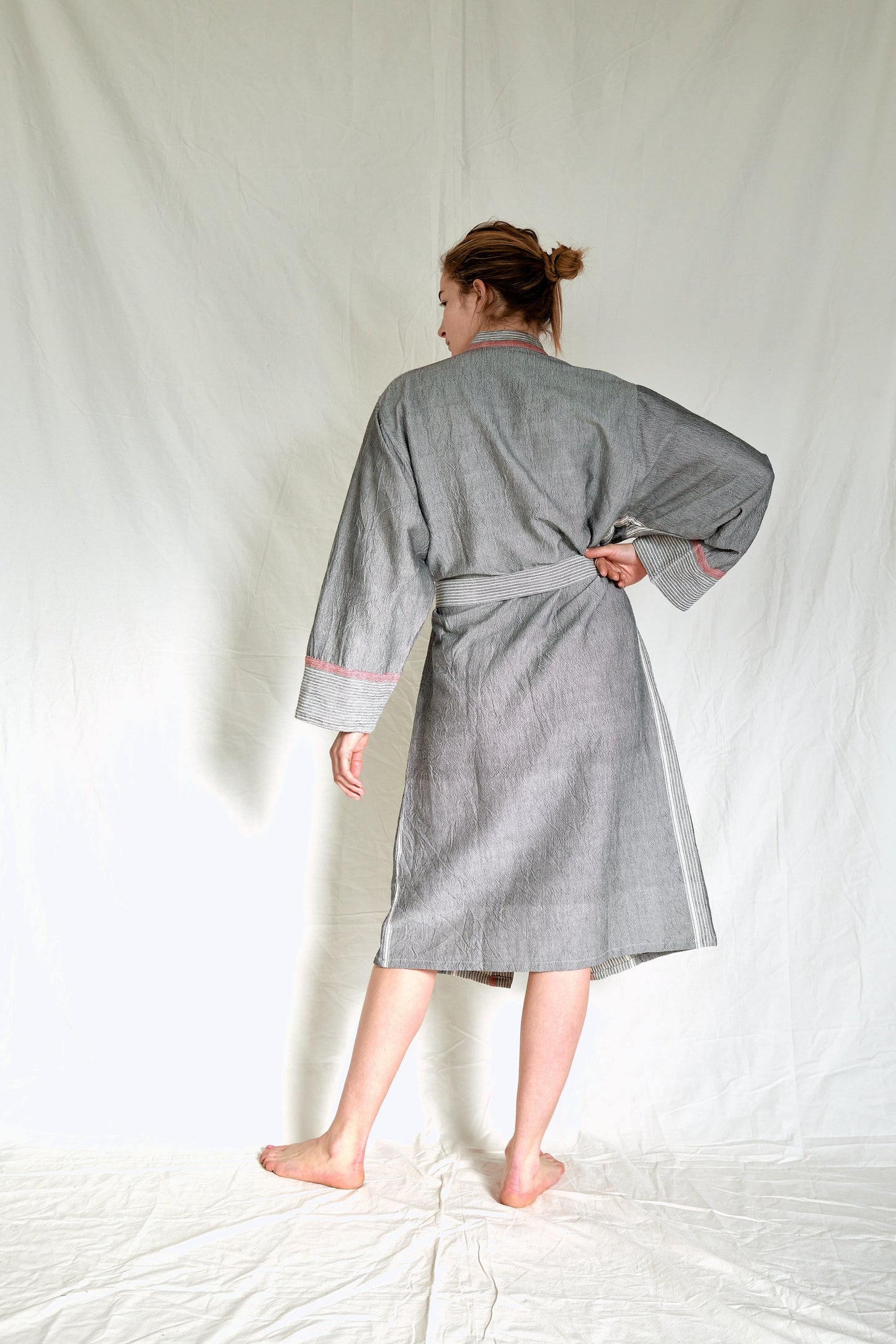 Charcoal Tribeca Long Bathrobe | Home & Loft