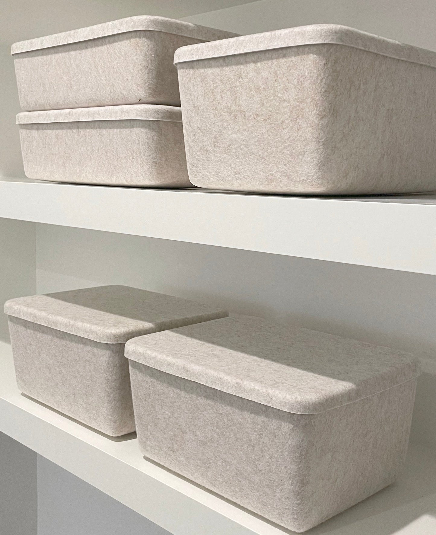 Wide Sculpted Storage Tray | Lid for Wide Sculpted Bin | Home Organizer