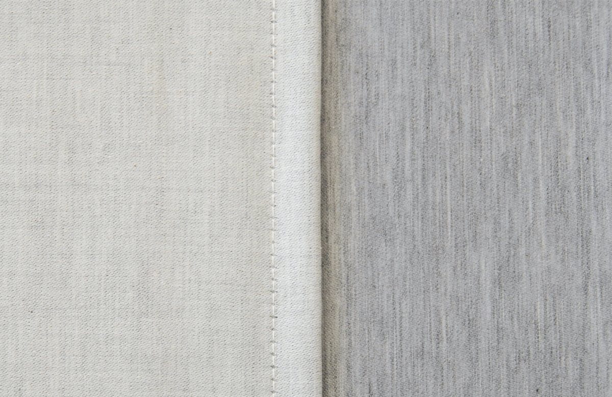 Jewel Reversible Cotton Sateen Duvet Cover — Grey detail