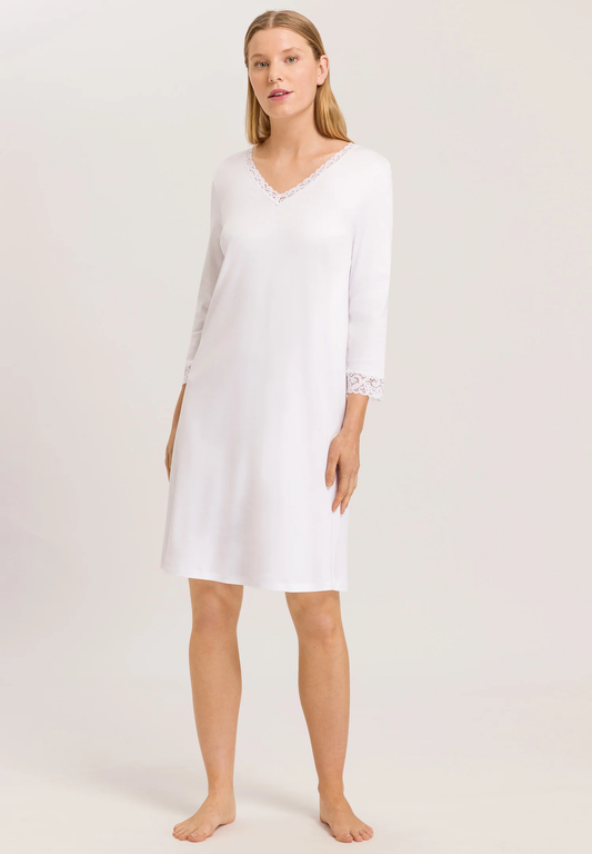 Lace Trim Cotton Nightgown | Hanro
