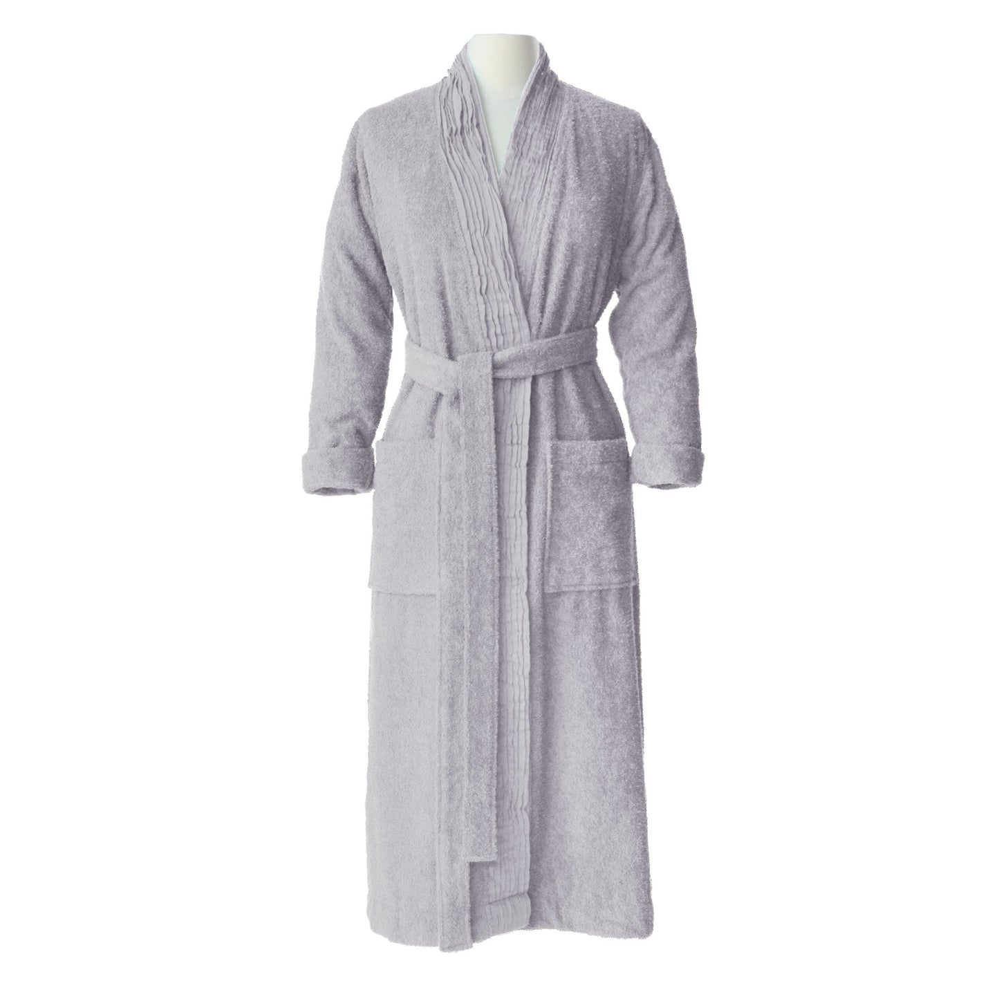 Turkish cotton terry cloth pleated bathrobe