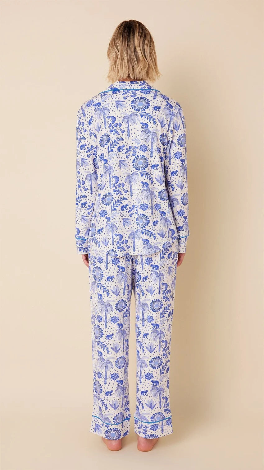 Palerma Pima Cotton Long-Sleeved Pajamas | The Cat's Pajamas