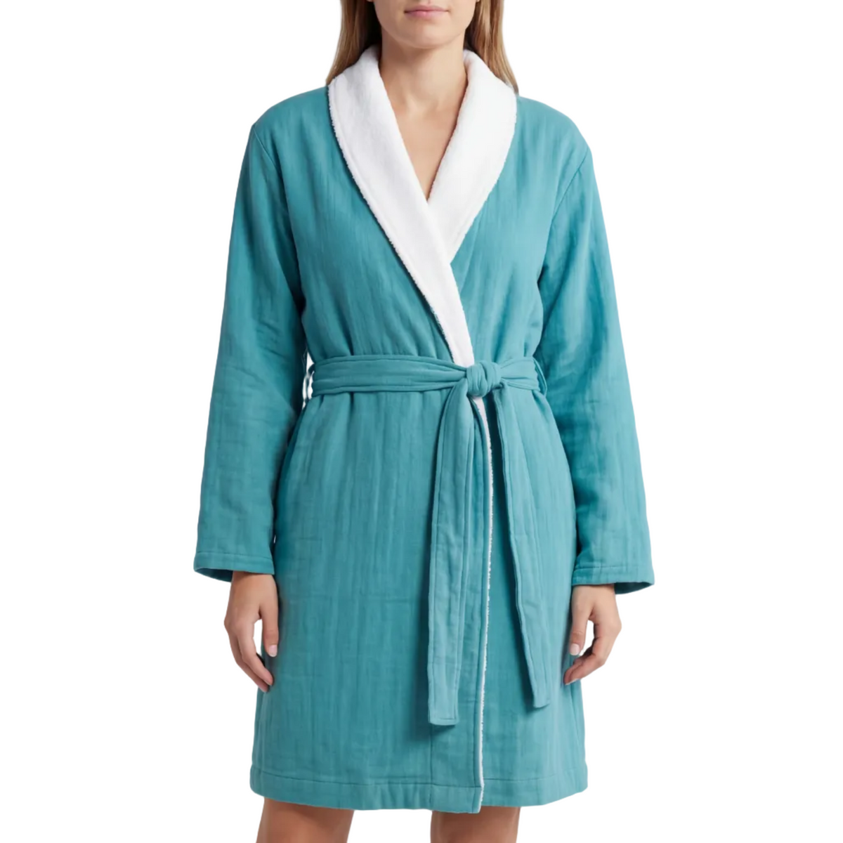 Soluna – double-side muslin/terry shawl robe