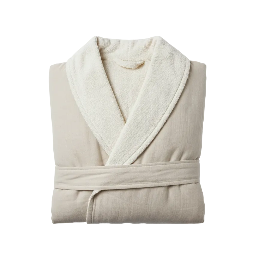 Soluna – double-side muslin/terry shawl robe