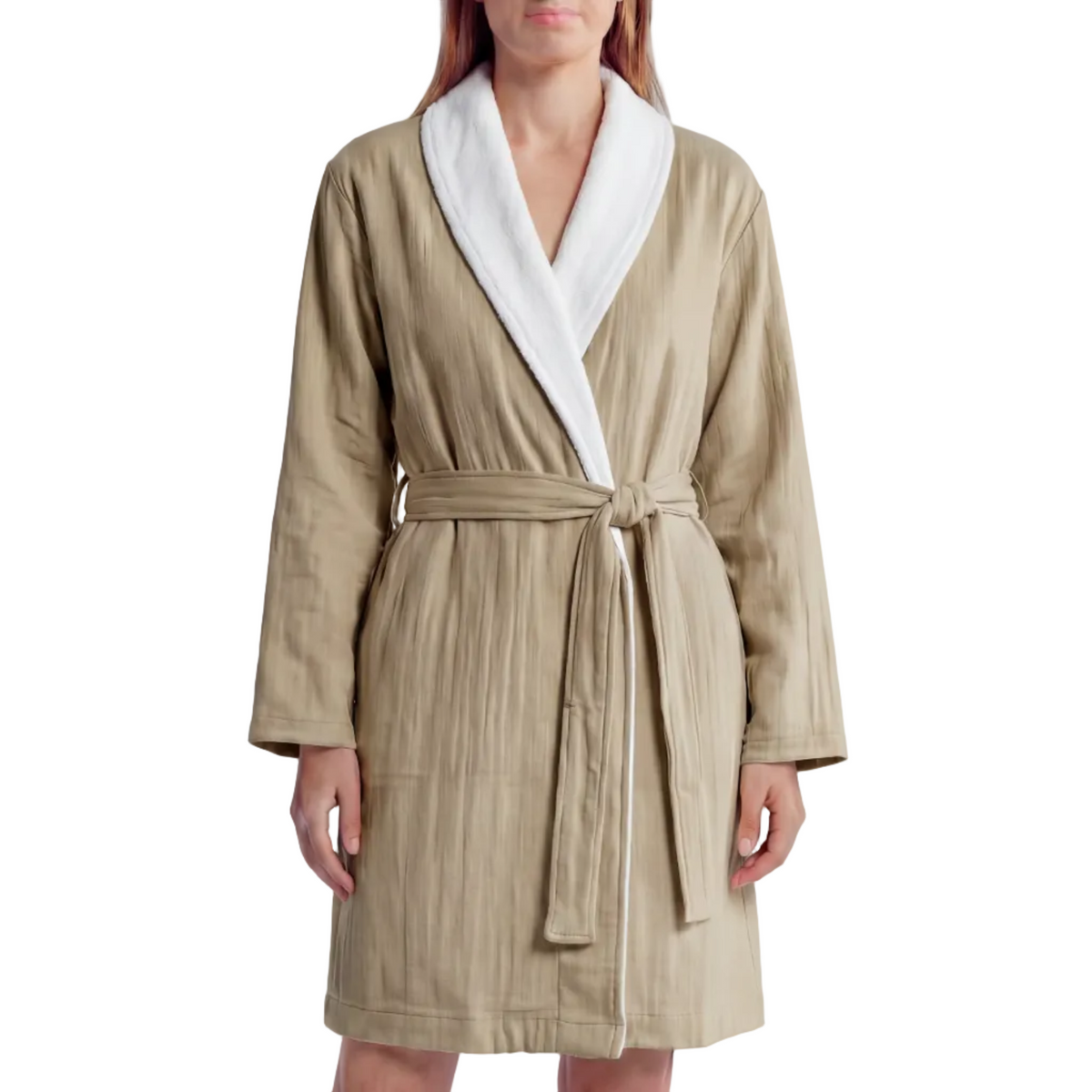 Soluna – double-side muslin/terry shawl robe