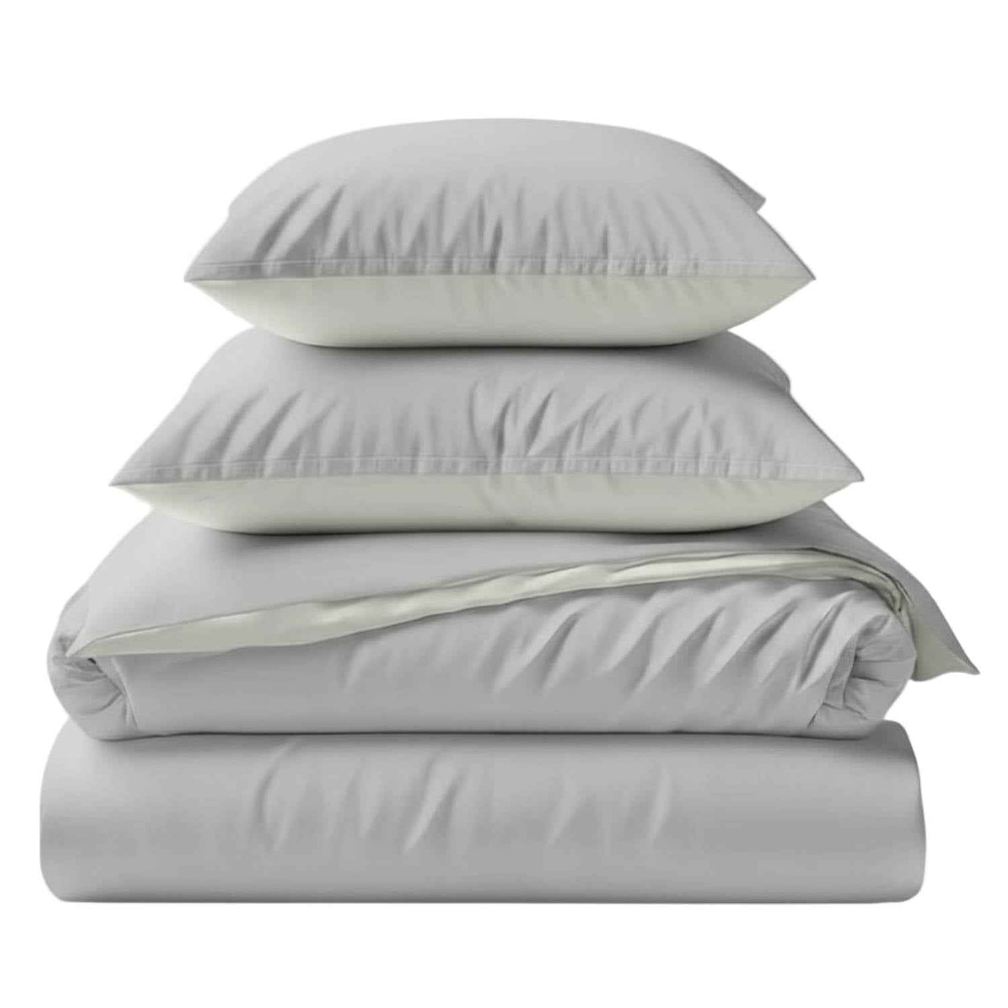 Two-tone bamboo duvet cover + 2 shams set