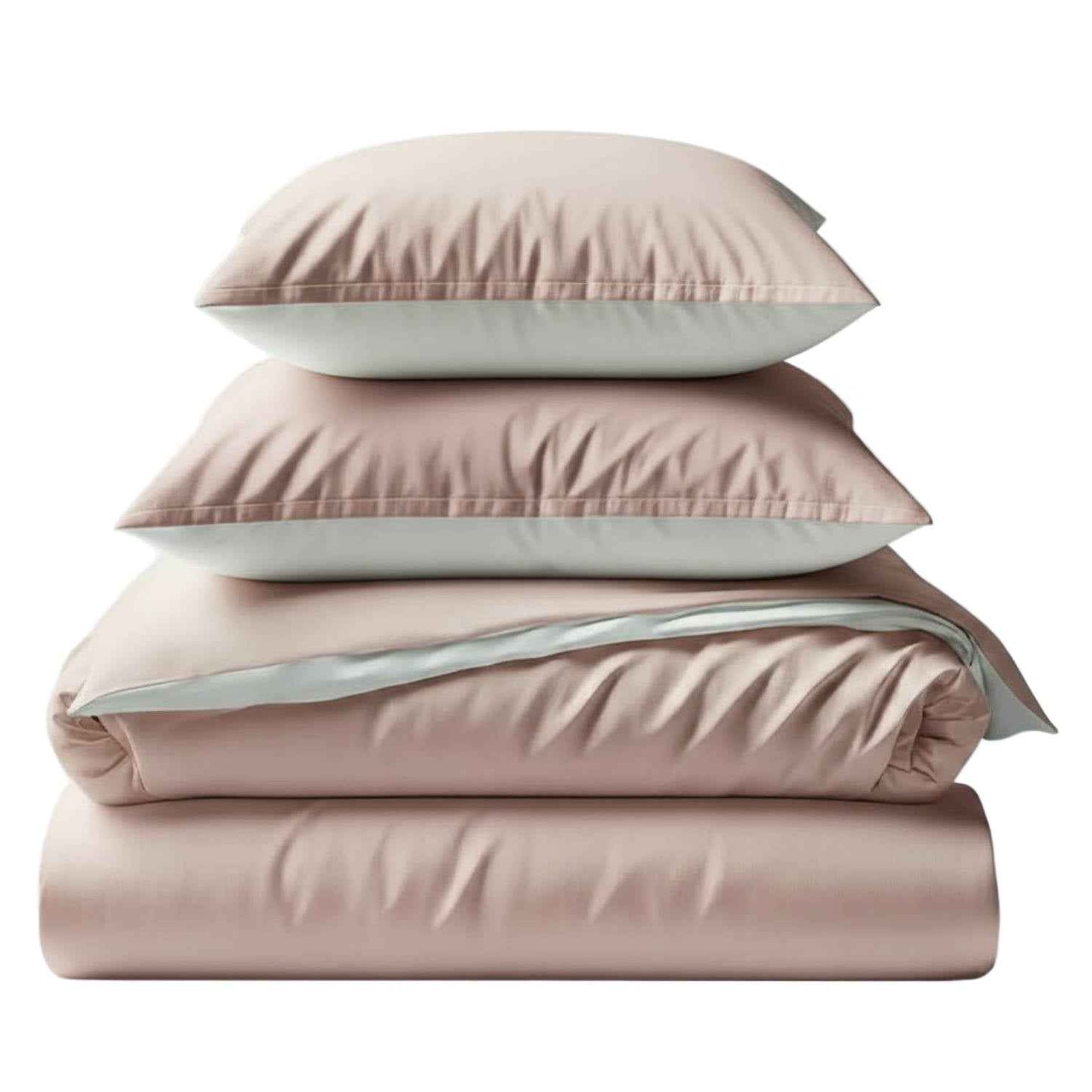 Two-tone bamboo duvet cover + 2 shams set