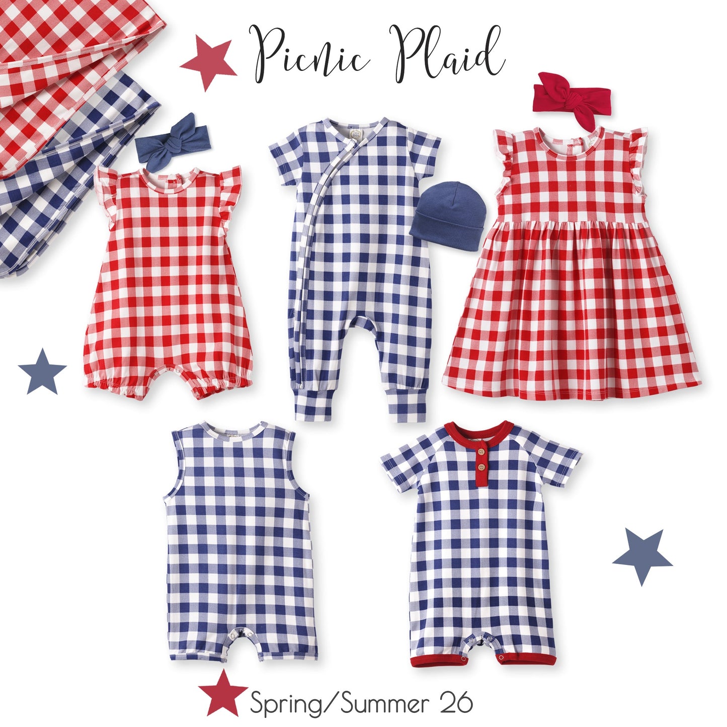 Picnic Plaid Bamboo Bubble Romper