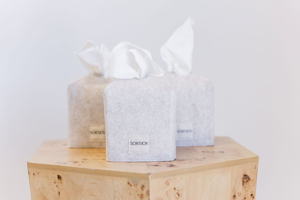 Felt Tissue Box Cover | Decorative Tissue Box Holder for Home & Office