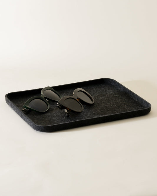 Wide Sculpted Storage Tray | Lid for Wide Sculpted Bin | Home Organizer