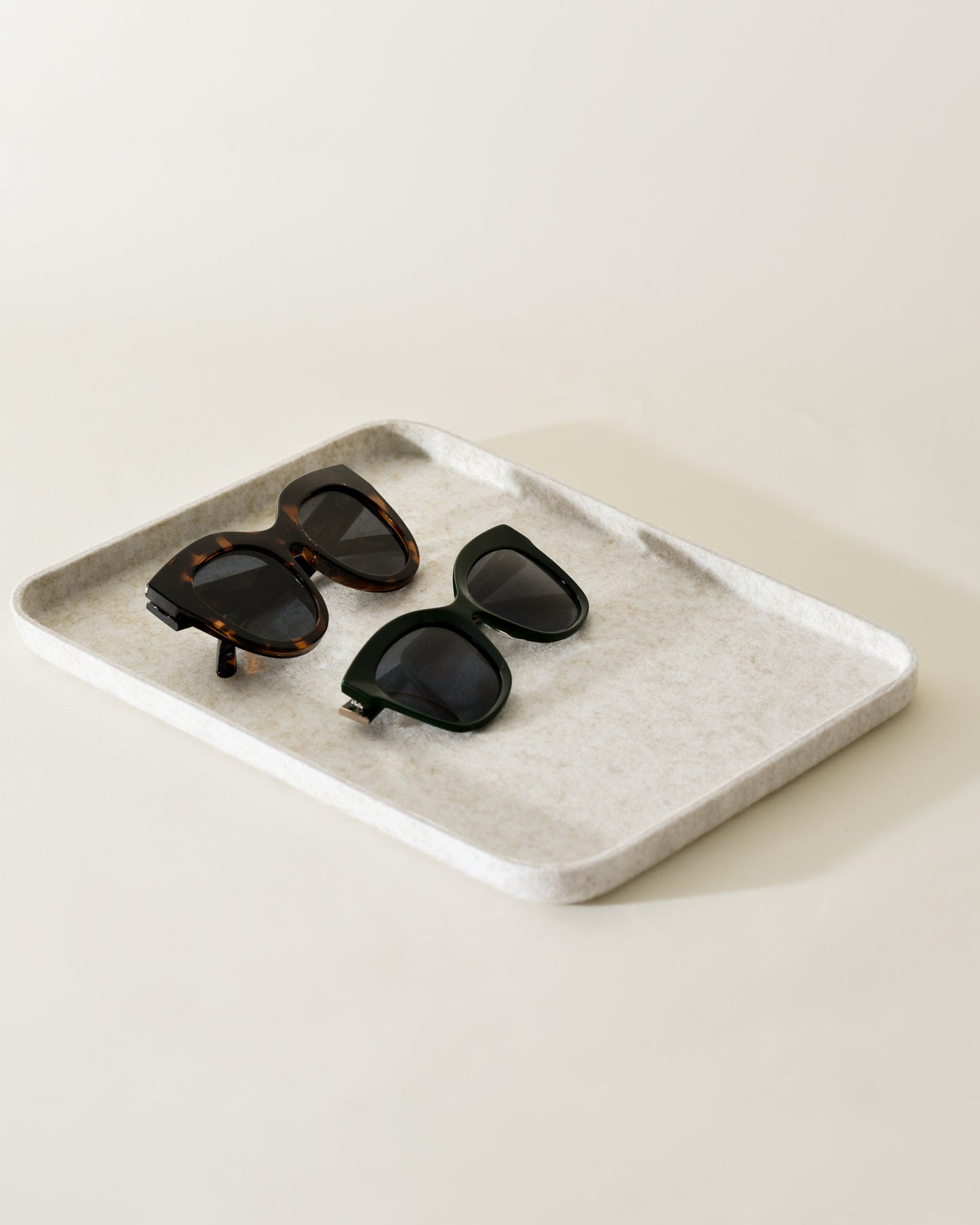 Wide Sculpted Storage Tray | Lid for Wide Sculpted Bin | Home Organizer