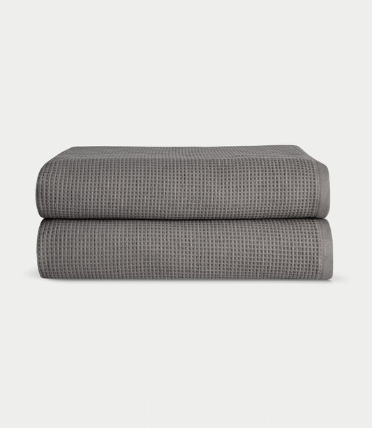 Waffle bath sheets