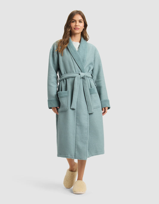 Waffle bath robe