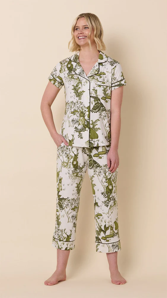 Woodside Pima Knit Capri Pajama Set | The Cat's Pajamas
