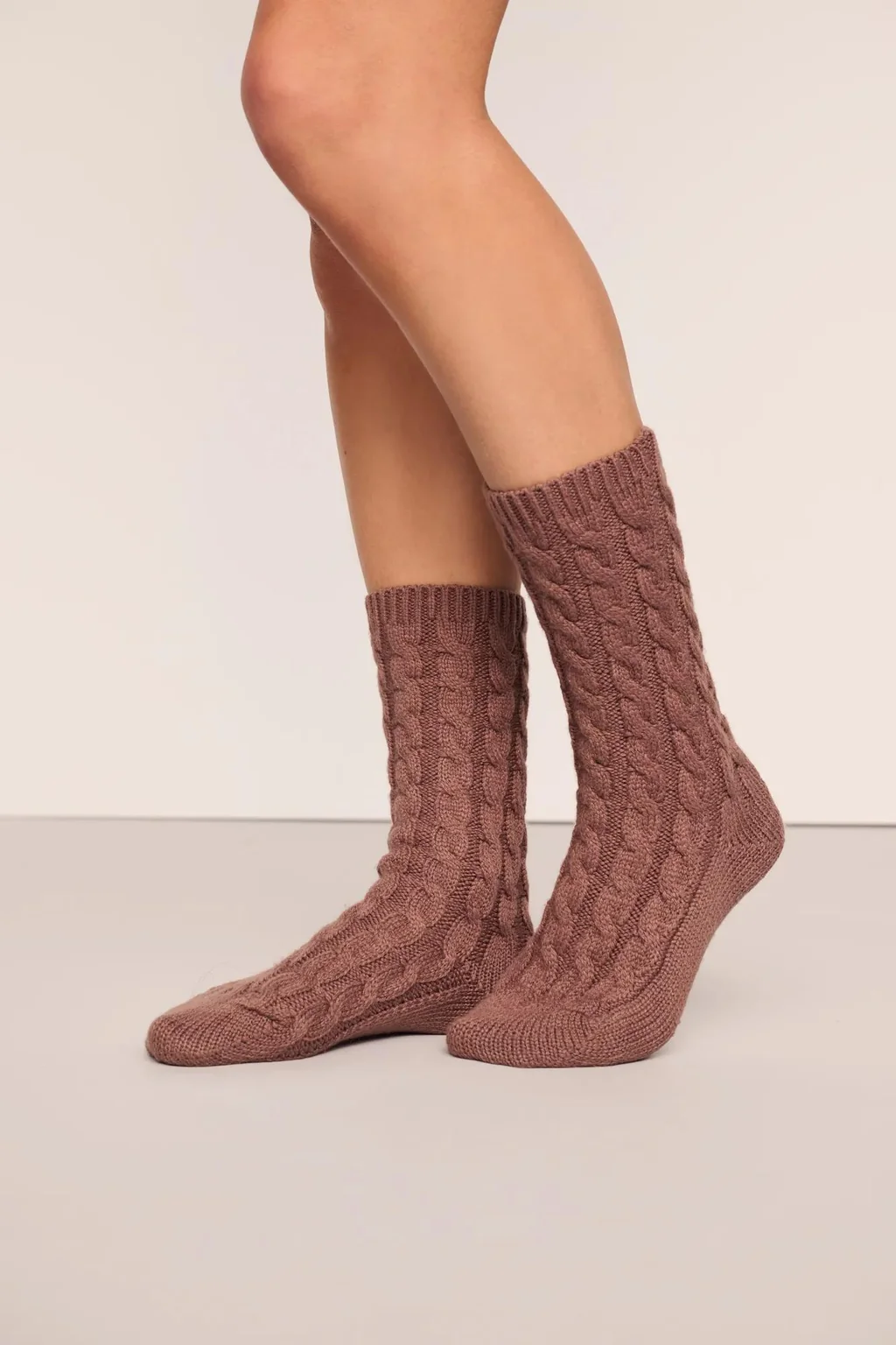 Cozy Cable Knit Slouchy Socks – One Size | Eberjey