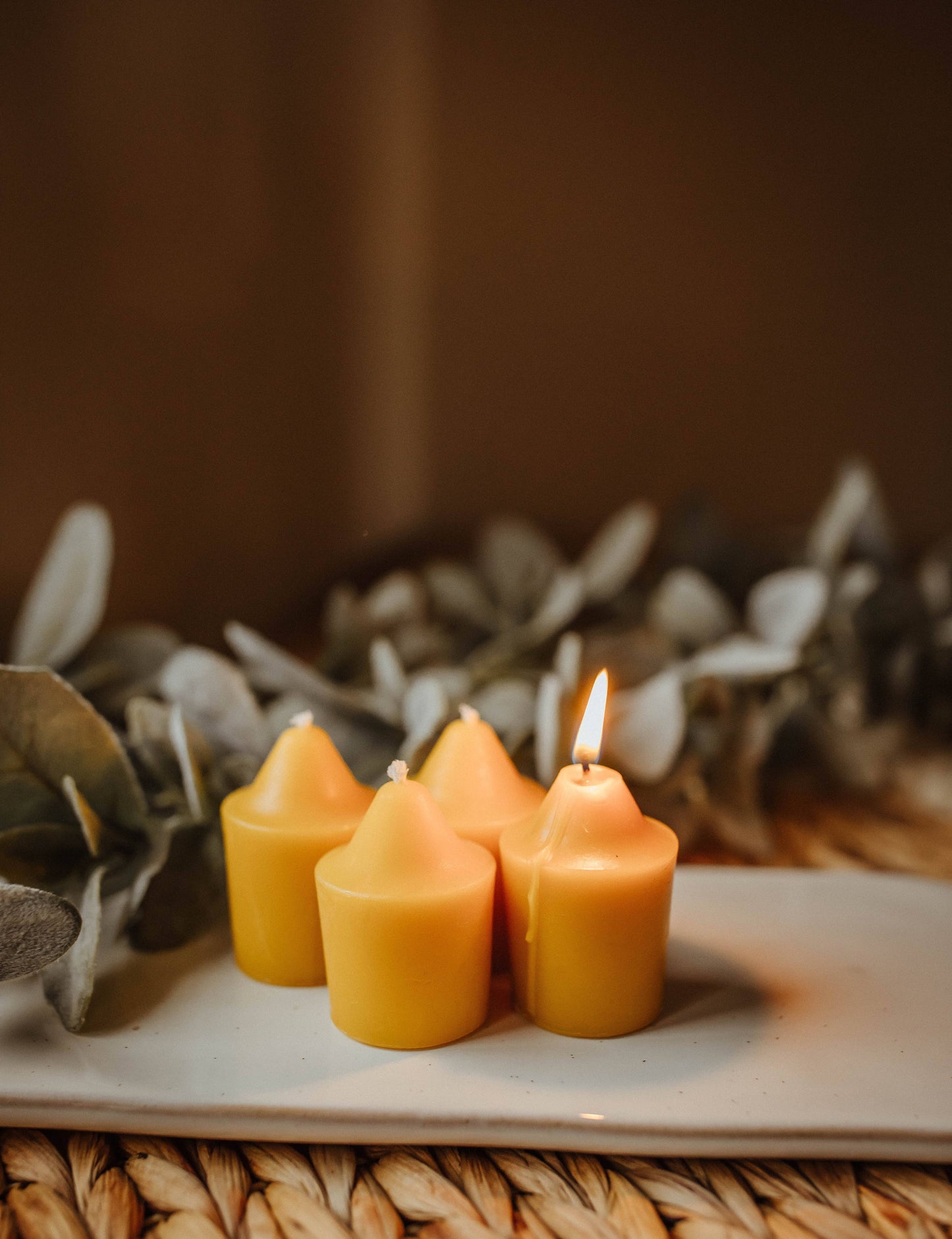 Beeswax Votive Candles | The Holton Homestead