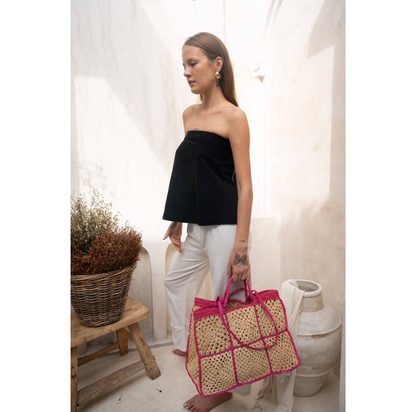 Carrey Raffia Tote Bag | Zanatay