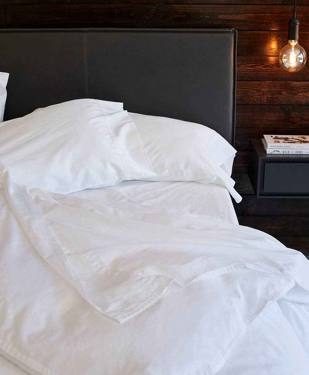 Home organic room service sateen flat sheet