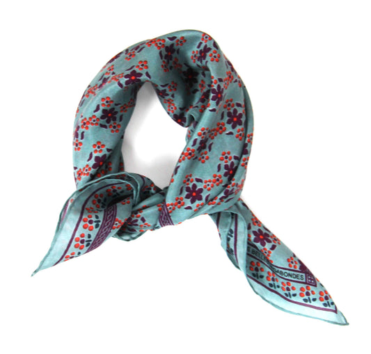 Natasha Prune Purple Mini Silk Scarf | Les Belles Vagabondes