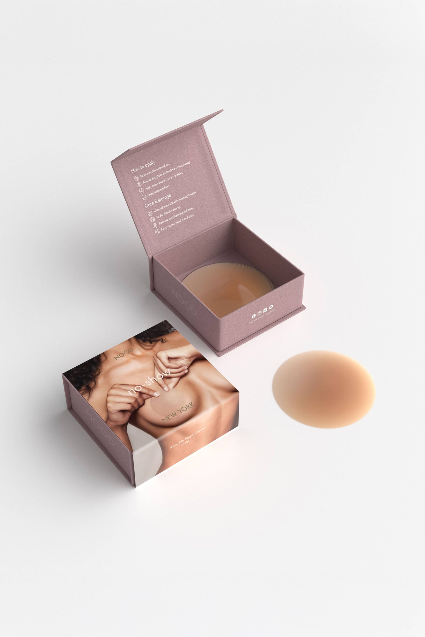 No-Show Reusable Adhesive Nipple Covers | SkinFinish™ Silicone