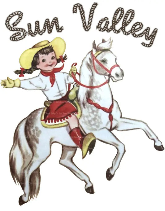 Acme Baby | "Sun Valley" Cowgirl and Horse Girl's Organic Cotton T-Shirt