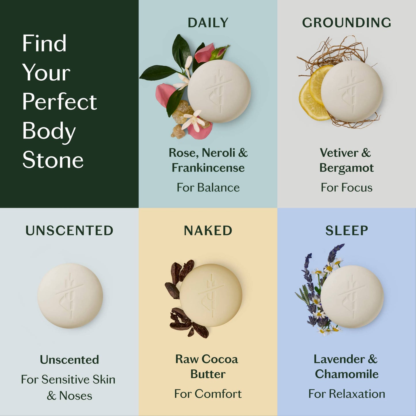 Naked Stone | Deep Moisturizing Lotion Bar | Kate McLeod