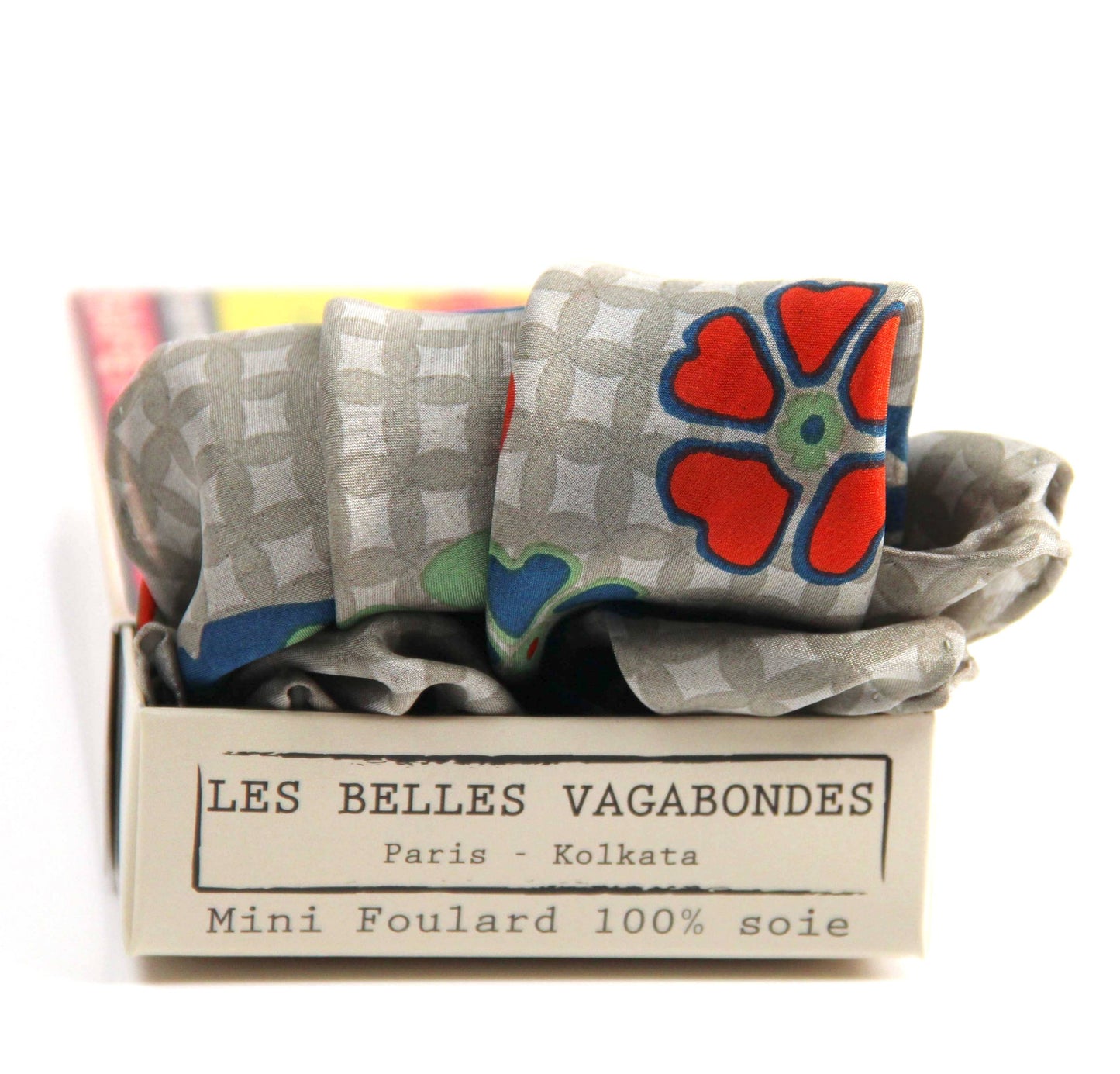 Shippo Beige Mini Silk Scarf | Les Belles Vagabondes