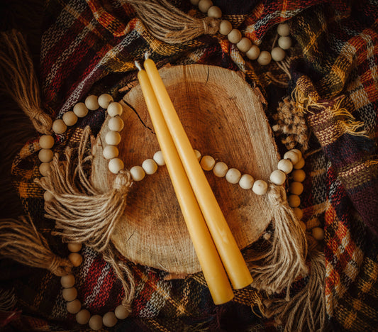 Beeswax Taper Candle | The Holton Homestead